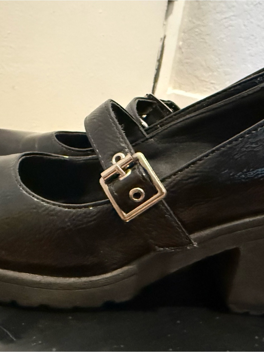 Black Mary Jane Flats - Picture 2 of 3
